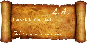 Lepedat Apostol névjegykártya